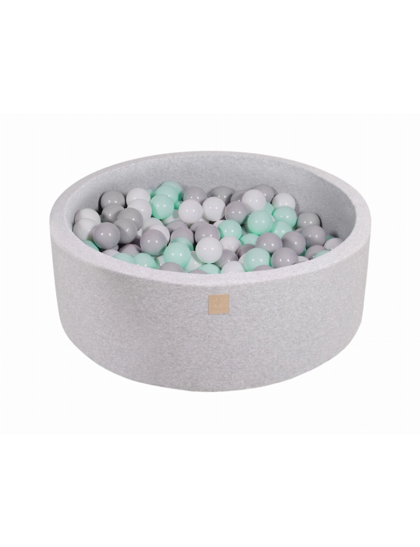 Meowbaby - Piscina de bolas de algodão cinza claro: Branco/Cinza/Menta Alt.30cm