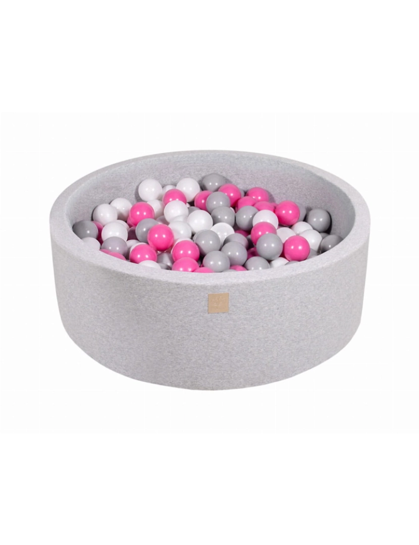 Meowbaby - Piscina de bolas de algodão cinza claro Cinza/Branco/Rosa claro Alt.30cm