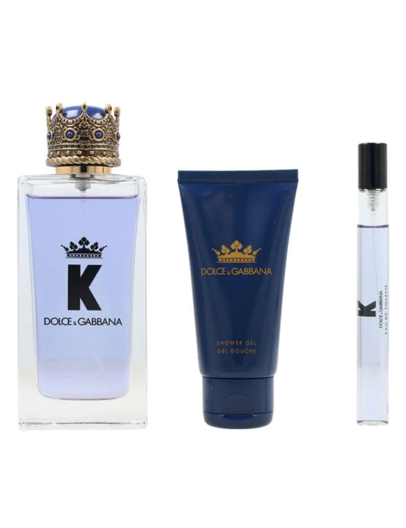 Dolce & Gabbana - Conjunto de perfume masculino Dolce & Gabbana Edt 3 peças K Pour Homme