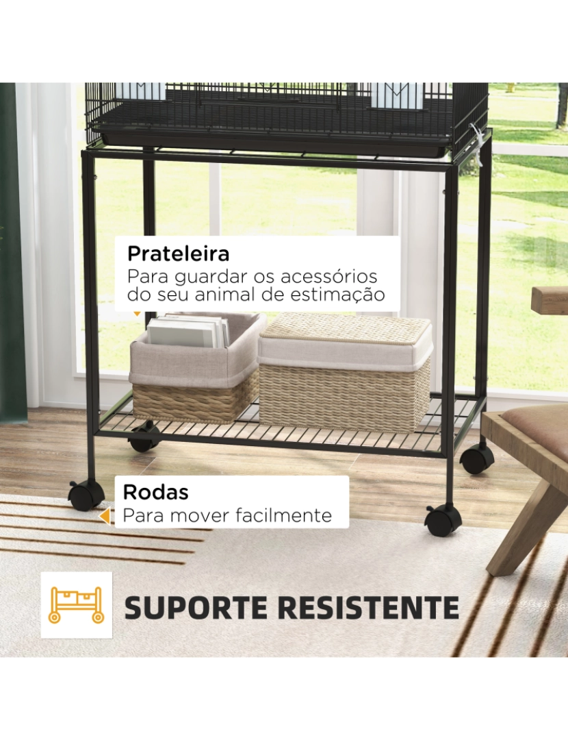 imagem de Gaiola para Pássaros 77x46x119cm cor preto D10-094V01BK8