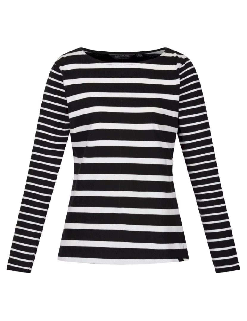 imagem de Regatta Womens/Ladies Farida Striped T-shirt de manga comprida1