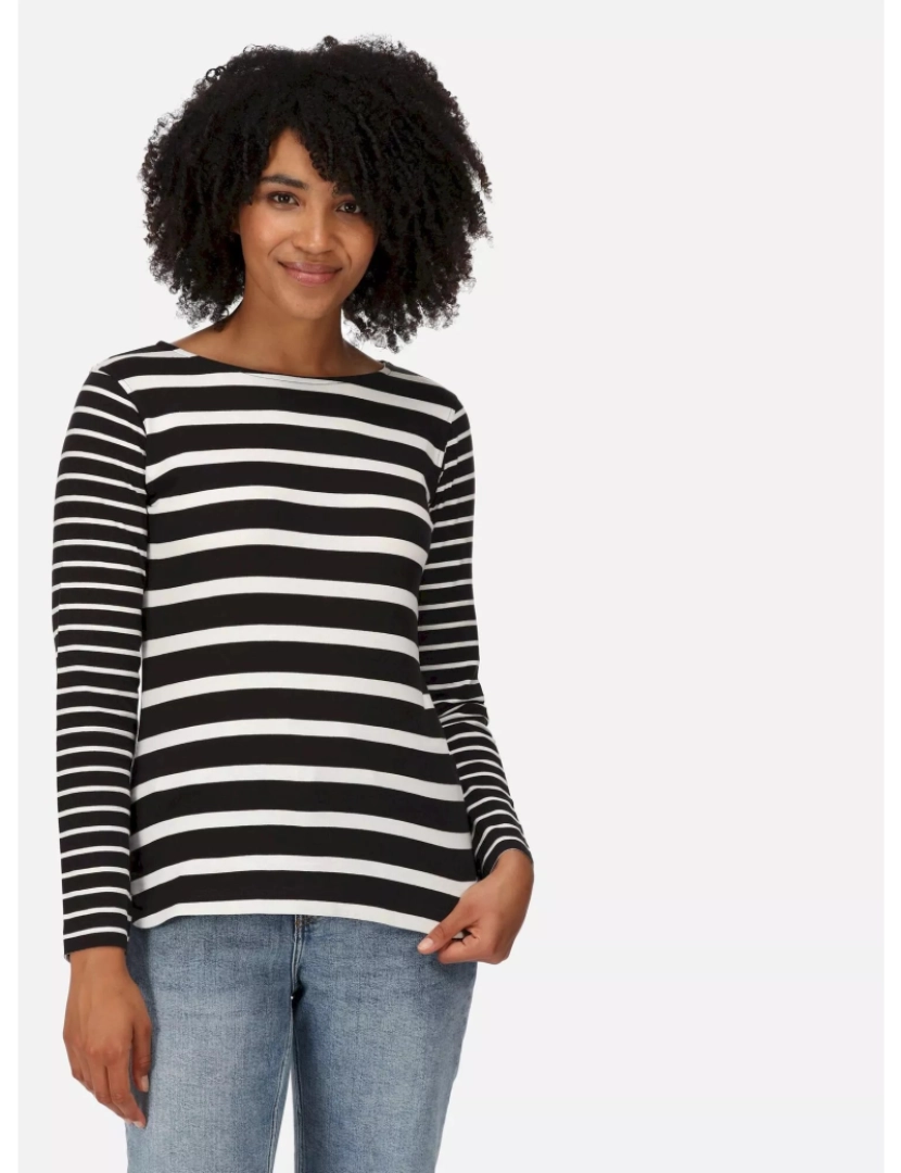 imagem de Regatta Womens/Ladies Farida Striped T-shirt de manga comprida6