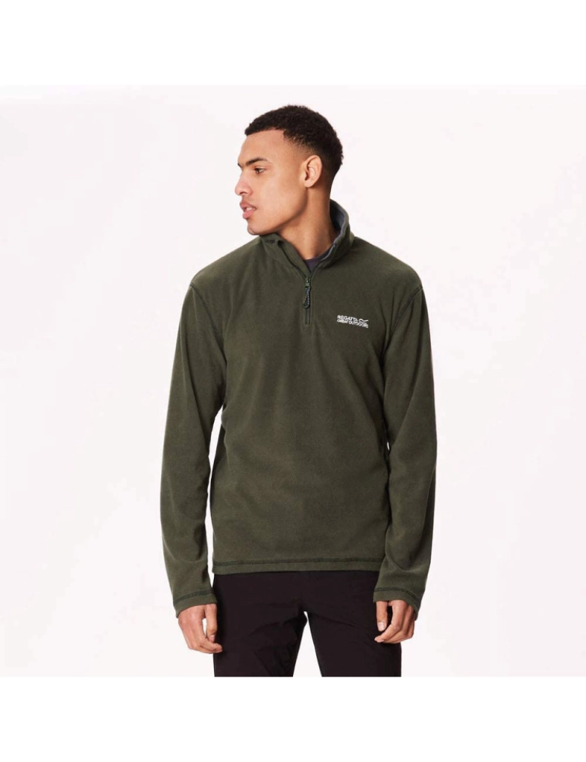 imagem de Regatta Great Outdoors Mens Thompson Meia Zip Fleece Top4