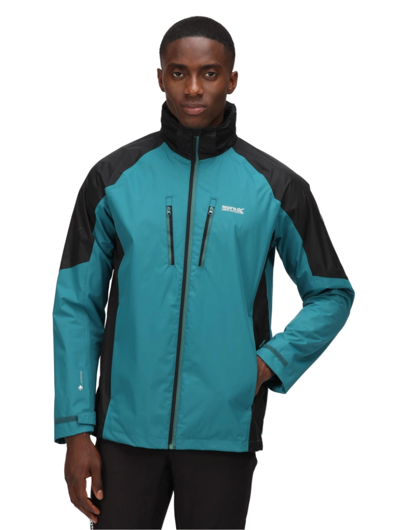 imagem de Regatta Mens Calderdale Iv impermeável Softshell com capuz Andar Jacket5