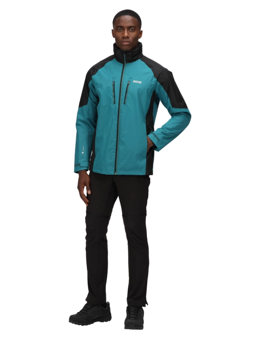 imagem de Regatta Mens Calderdale Iv impermeável Softshell com capuz Andar Jacket6