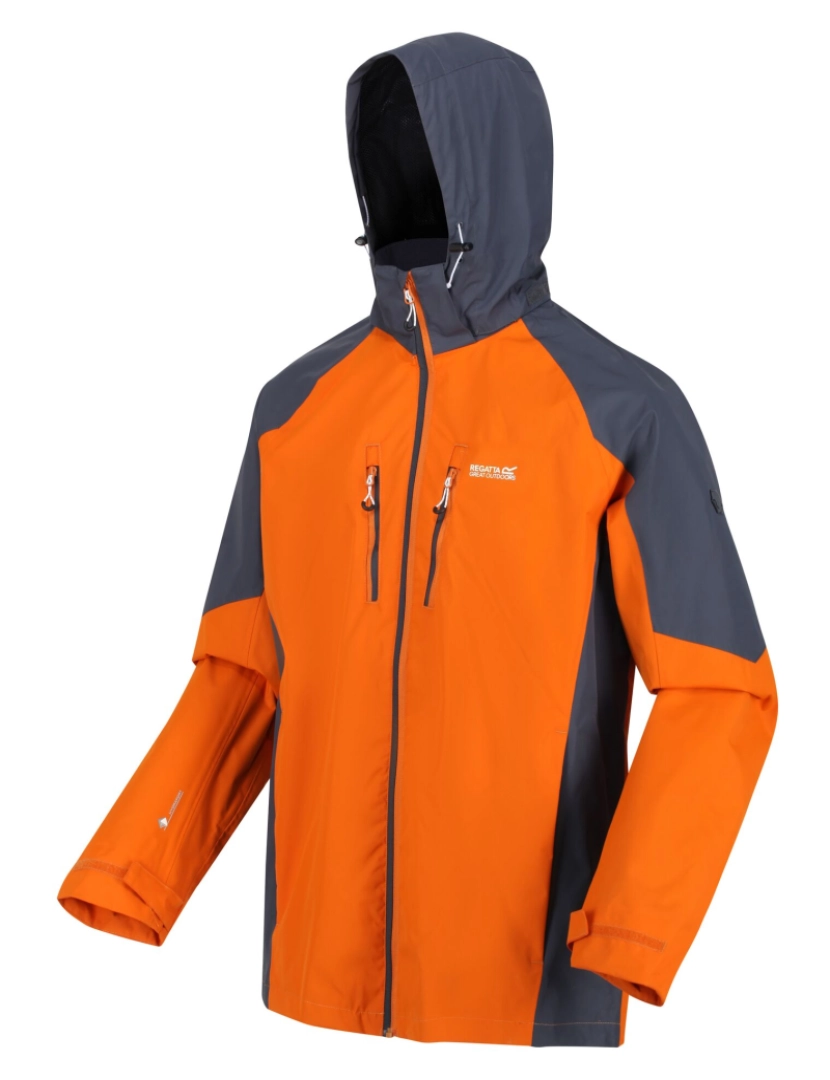 imagem de Regatta Mens Calderdale Iv impermeável Softshell com capuz Andar Jacket3