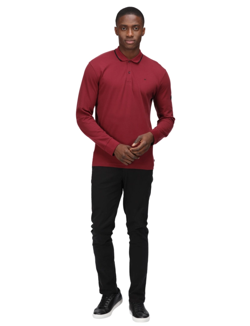 imagem de Regatta Mens Leaonzo Long-Sleeved Polo camisa5