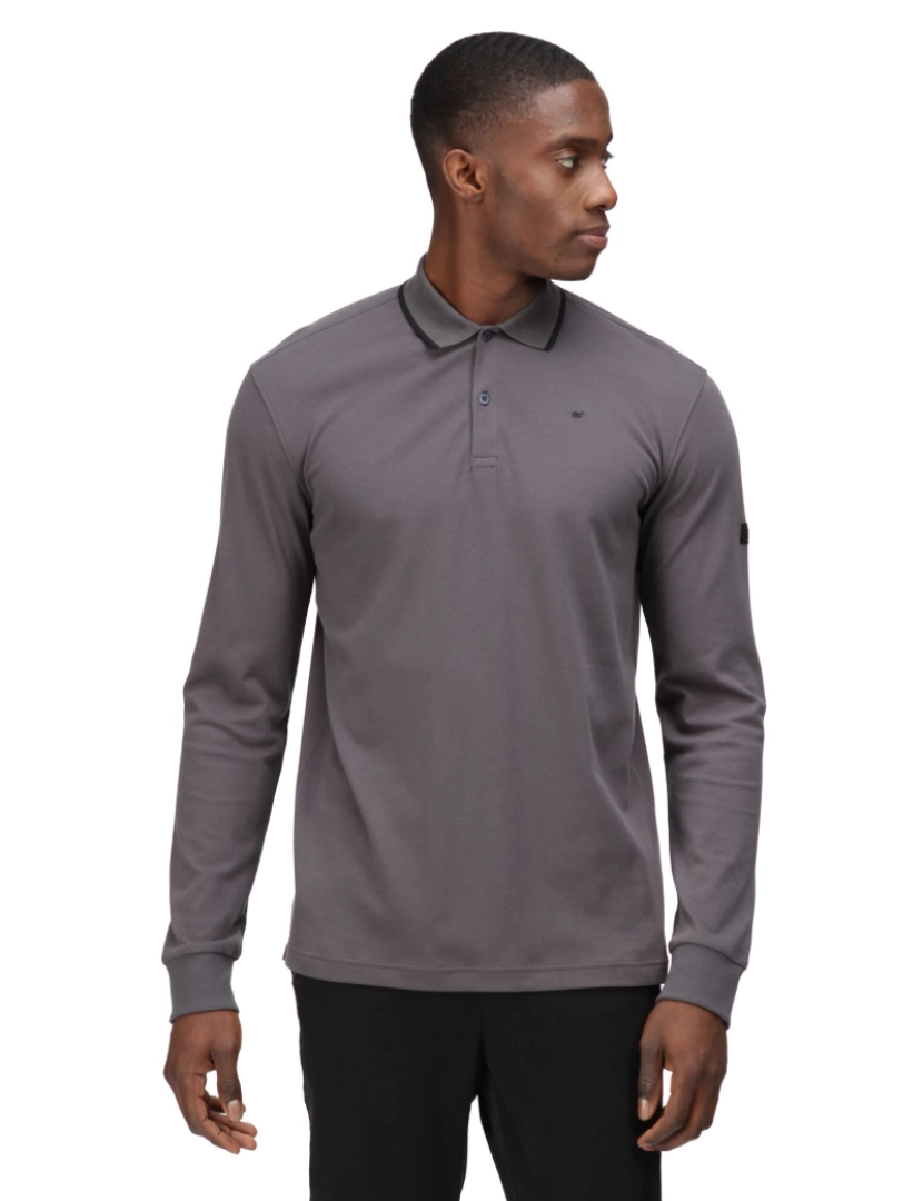 imagem de Regatta Mens Leaonzo Long-Sleeved Polo camisa6