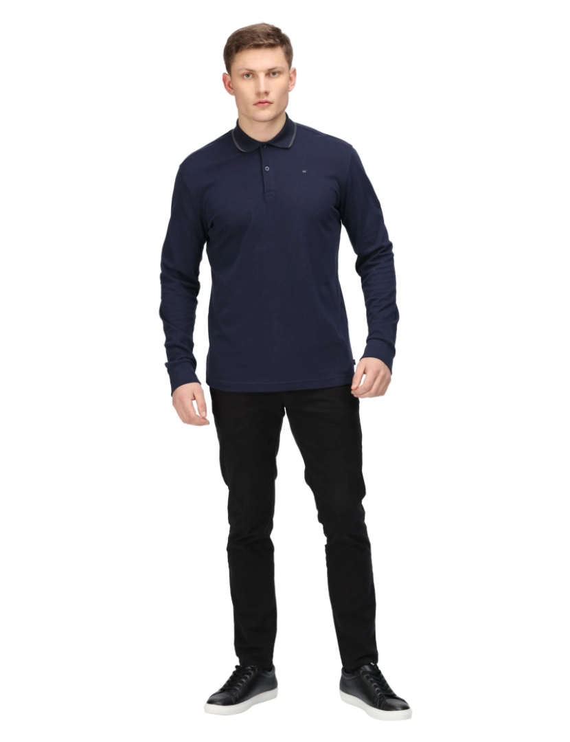 imagem de Regatta Mens Leaonzo Long-Sleeved Polo camisa5