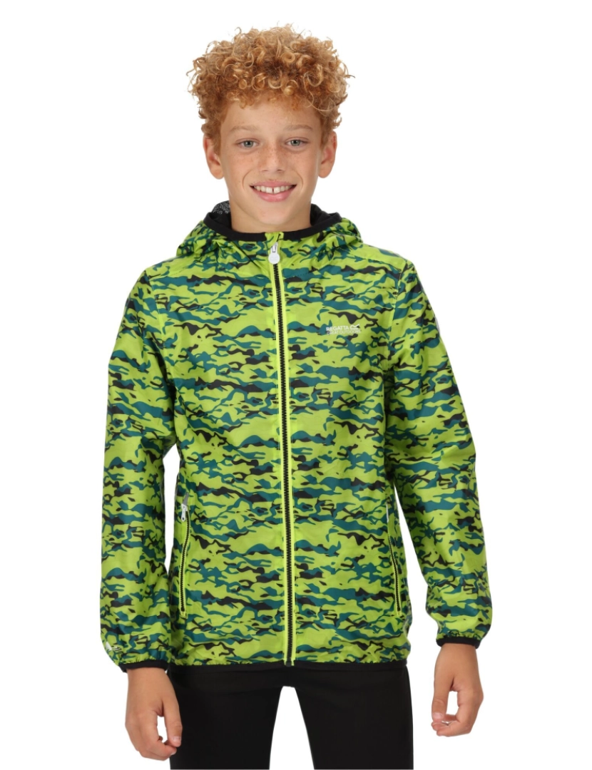 imagem de Regatta Crianças/Kids Lever Camo Packaway casaco impermeável5