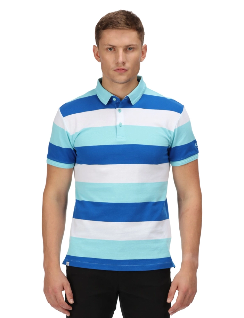 imagem de Regatta Mens Maxen Stripe Polo camisa4