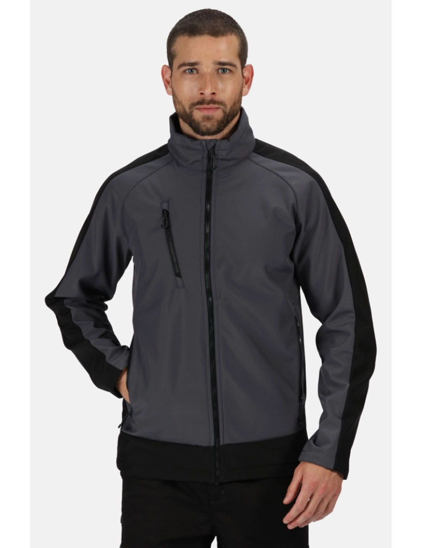 imagem de Regatta Mens Contrast 3 camada Softshell Full Zip Jacket4