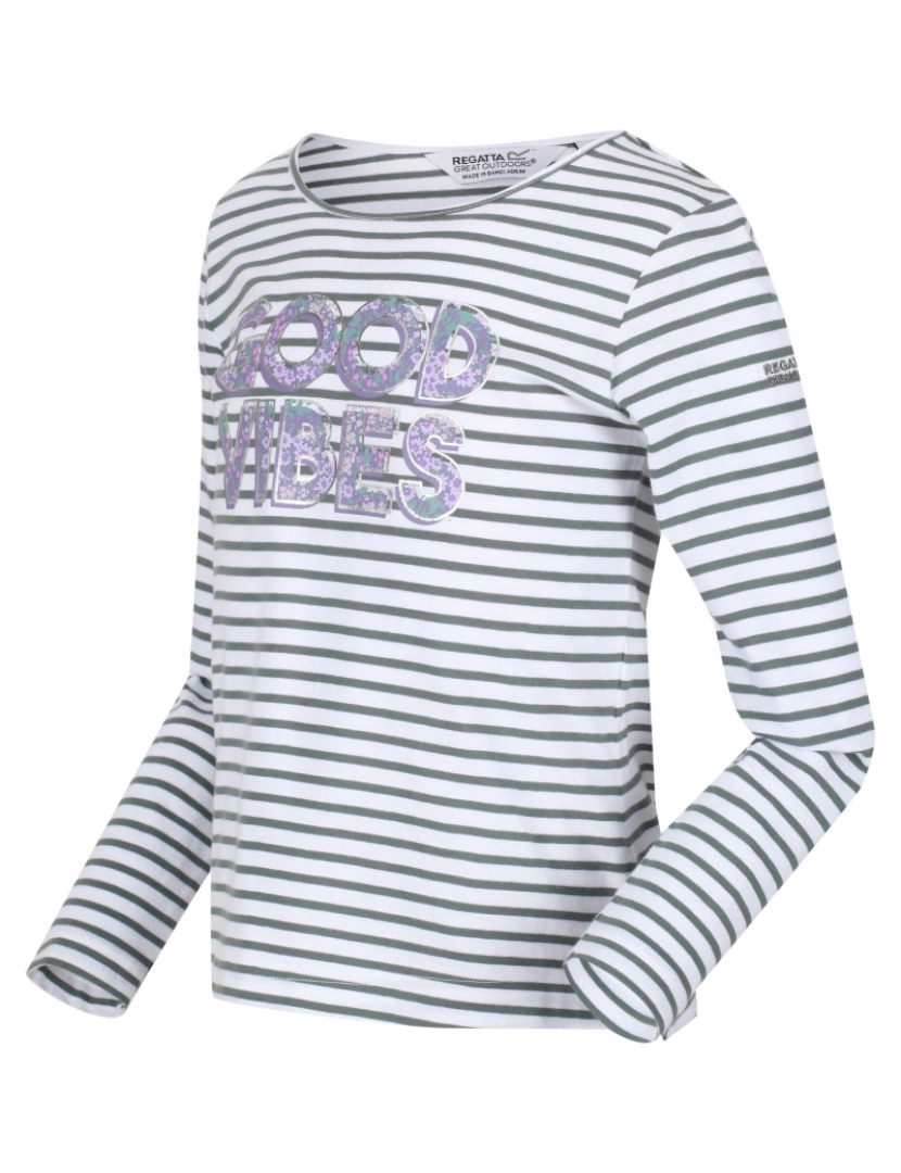 imagem de Regatta Crianças/Kids Clarabee Slogan Long-Sleeved T-Shirt3