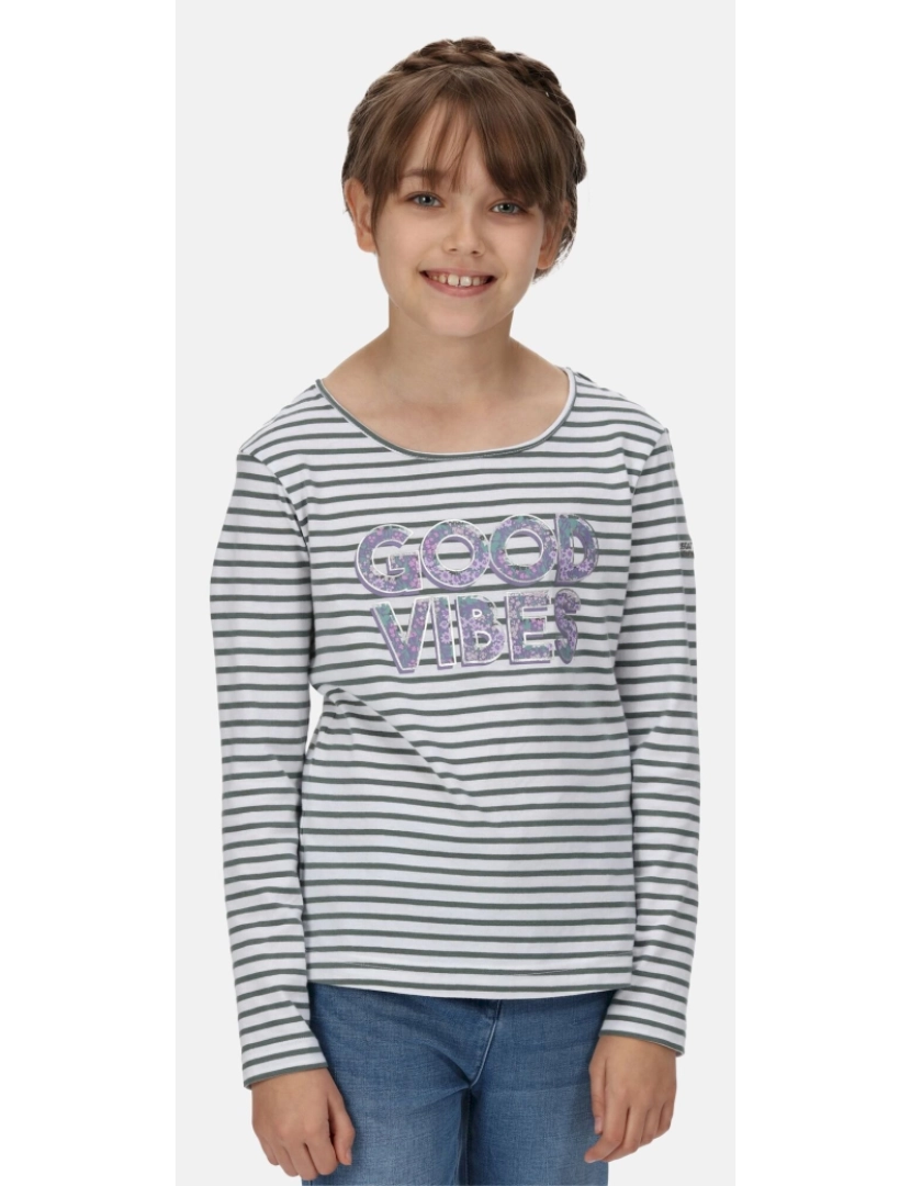 imagem de Regatta Crianças/Kids Clarabee Slogan Long-Sleeved T-Shirt5