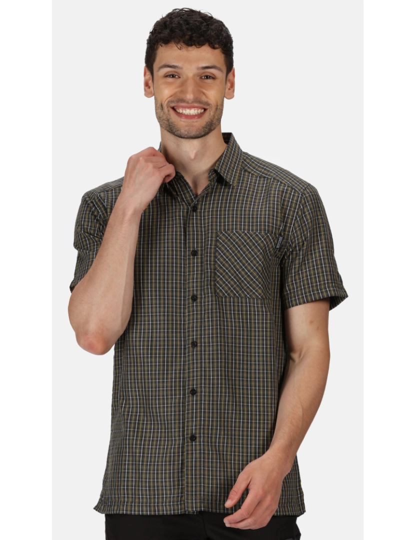 imagem de Regatta Mens Mindano V manga curta Checked camisa4