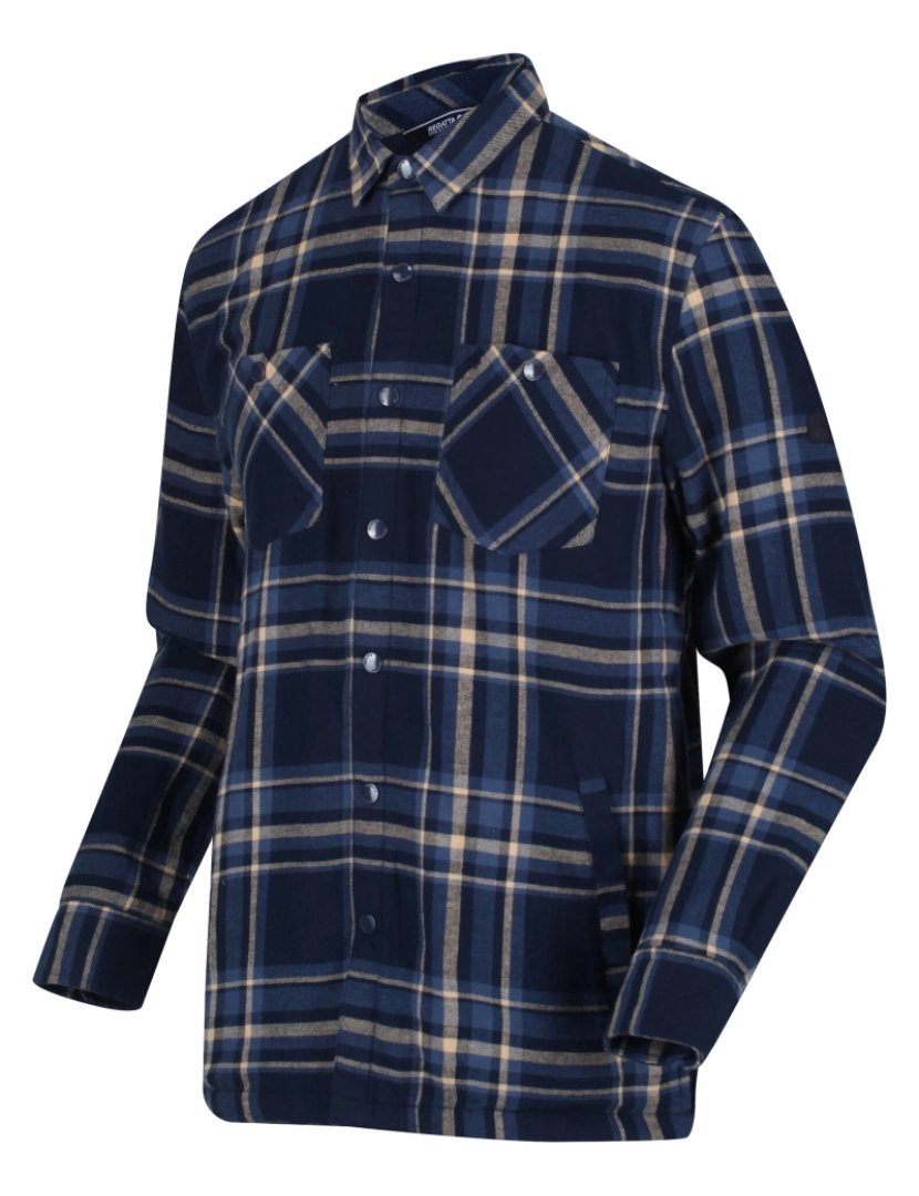 imagem de Regatta Mens Thamos Verificado Camisa Longo-Sleeved4