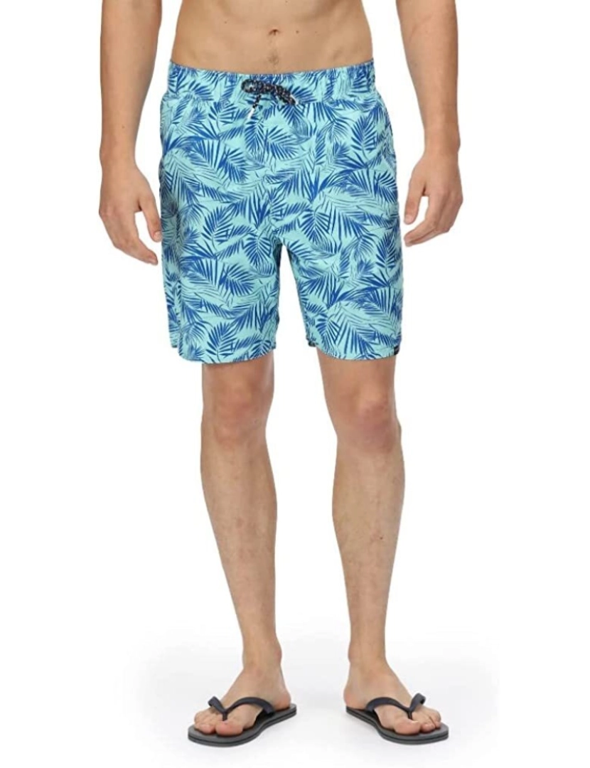 imagem de Regata Mens Hamza Palm Print Swim Shorts3