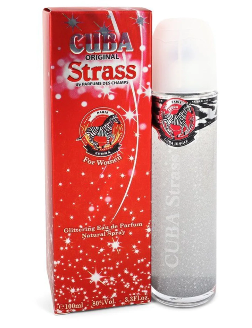 imagem de Cuba Strass Zebra Por Fragluxe Eau De Parfum Spray 3.4 Oz (Mulheres)1