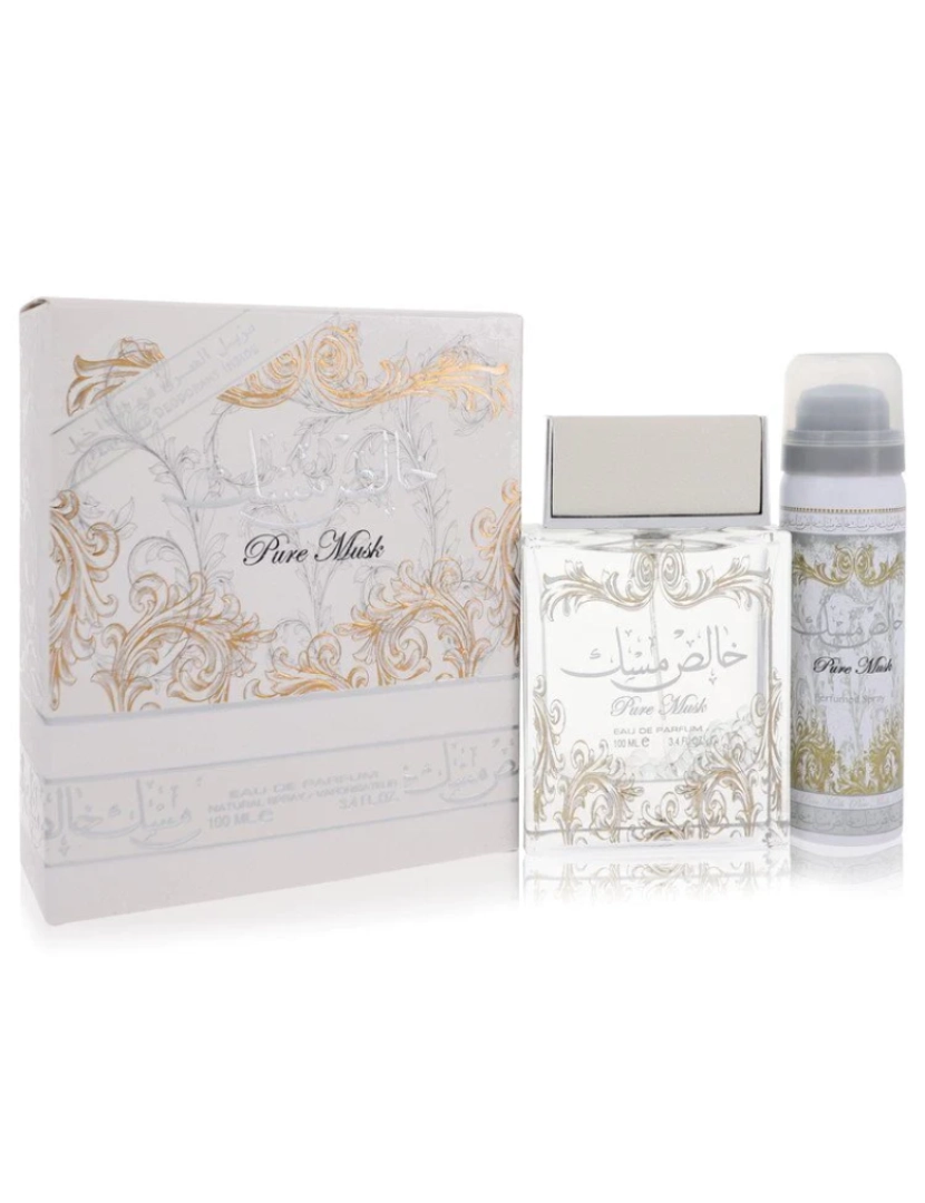 imagem de Lattafa Pure Khalis Musk Por Lattafa Eau De Parfum Spray Plus 1.7 Deodorant 3.4 Oz (Mulheres)1