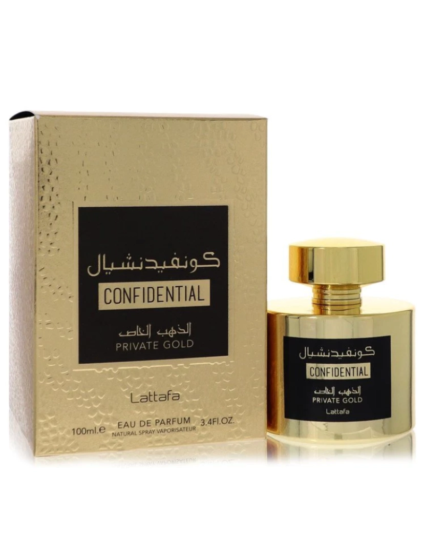 Lattafa - Lattafa Confidential Private Gold Por Lattafa Eau De Parfum Spray (Unisex) 3.4 Oz (Men)