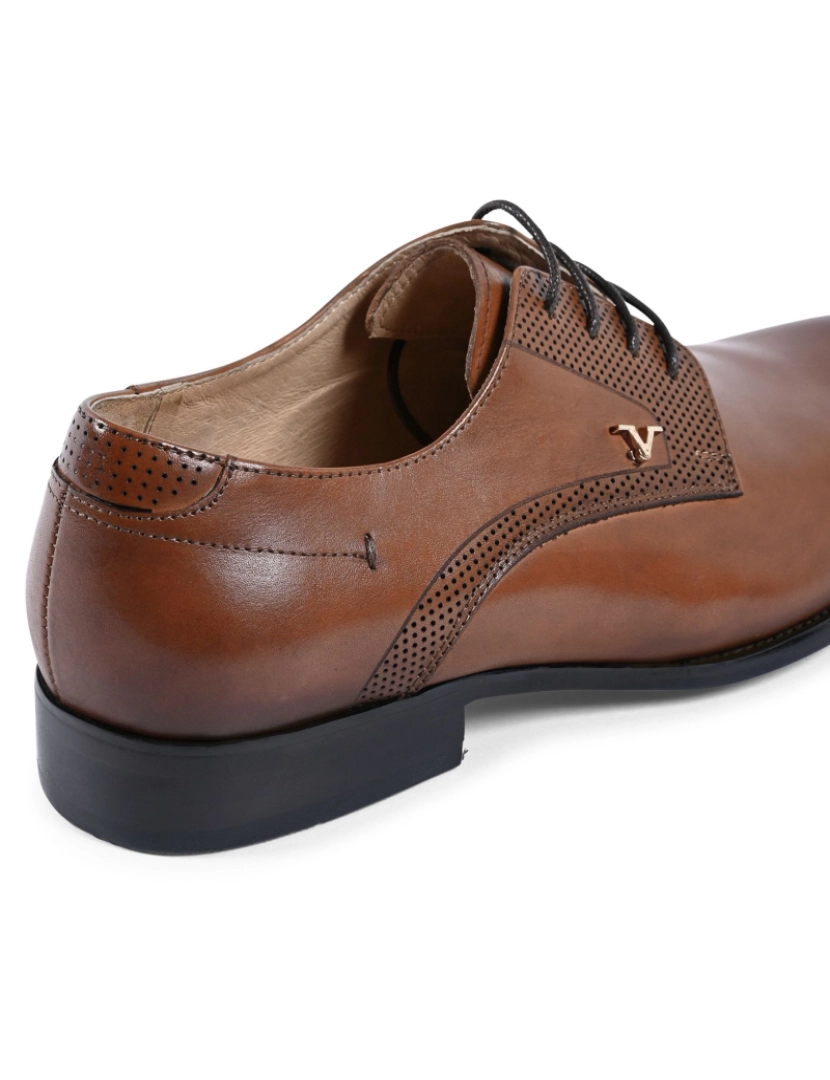 imagem de 19V69 Itália Mens Classic Shoes Brown Yo X9005-1 Tabaco4