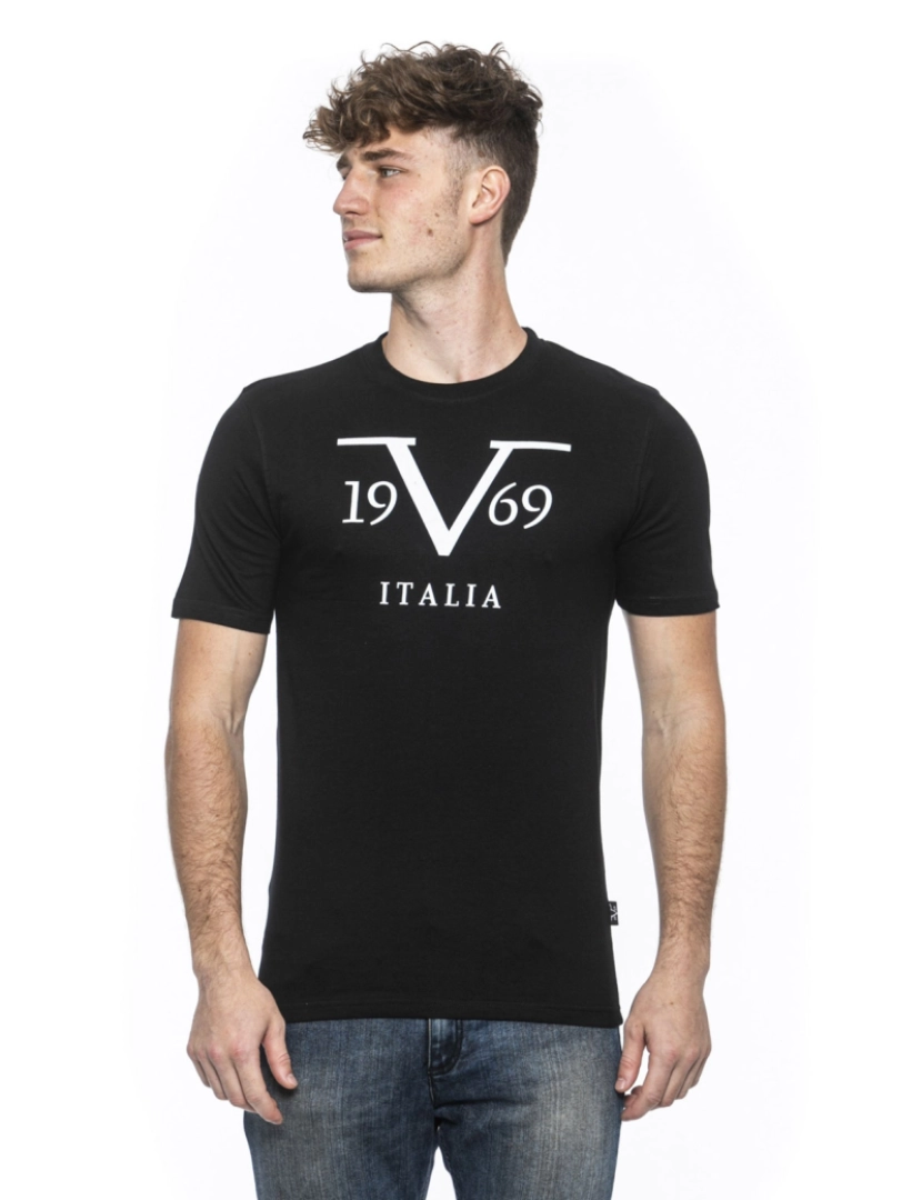 imagem de 19V69 Itália Homens T-shirt preto Rayan Preto1