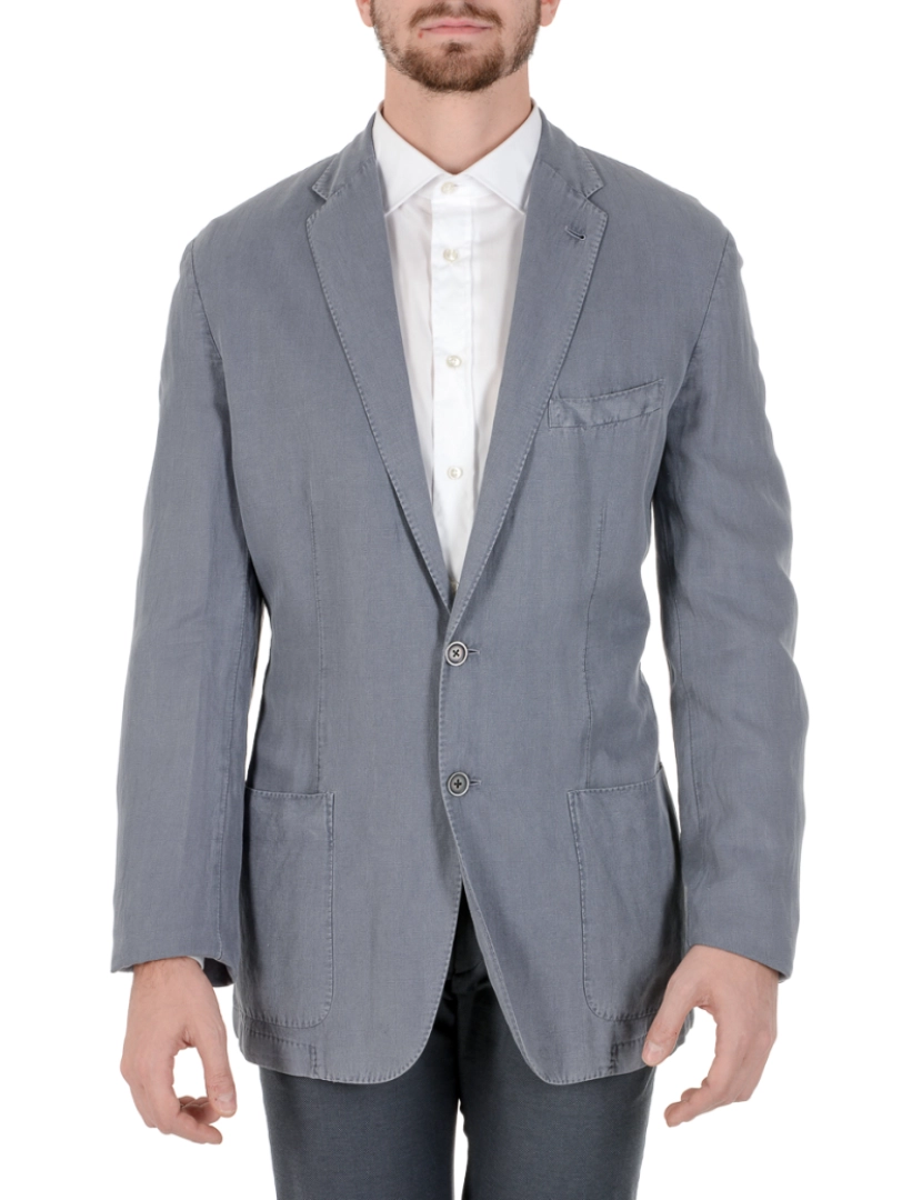 Corneliani - Corneliani Mens Jacket mangas compridas luz azul