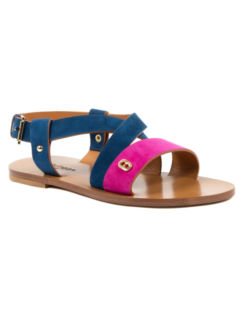 Dee Ocleppo - Faça qualquer coisa Sandal Fuxia & Blue