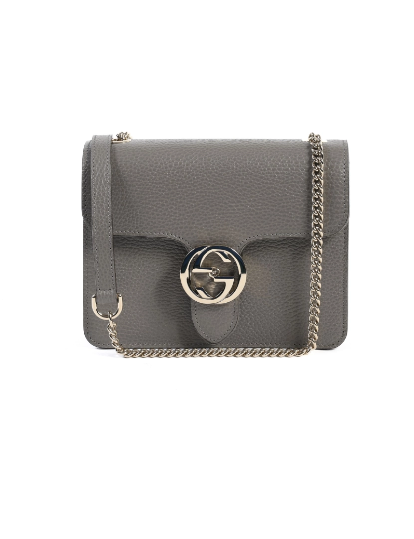 Gucci Interlocking Leather Bag com Cadeia 510304 Cao0G 1226