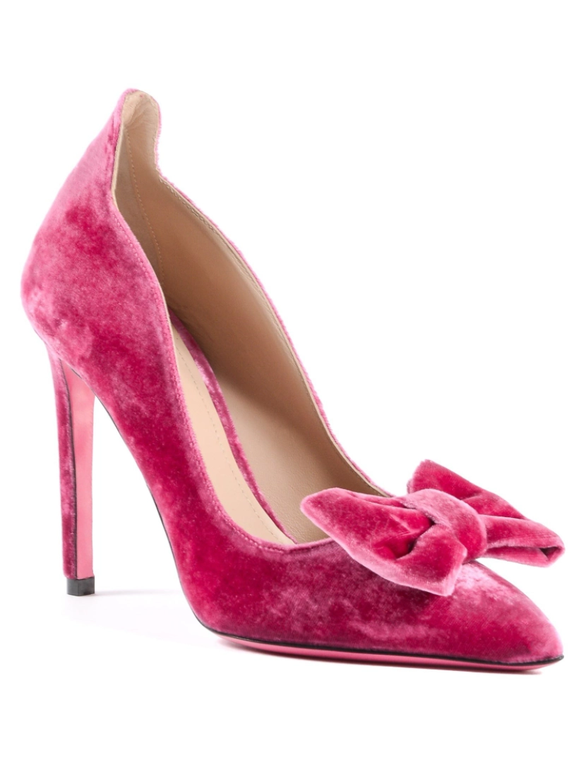 imagem de Senhoras Velvet Bow Pump - Fuxia2