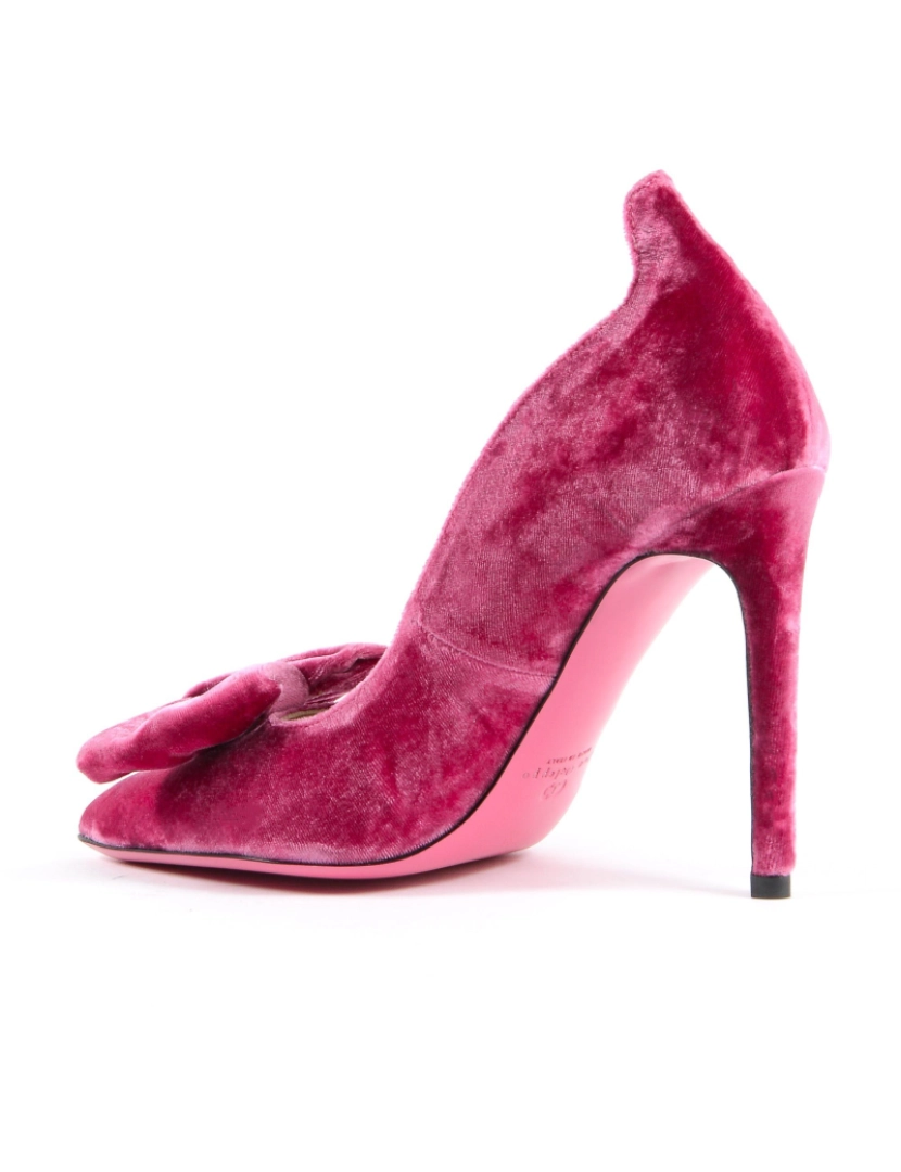 imagem de Senhoras Velvet Bow Pump - Fuxia3