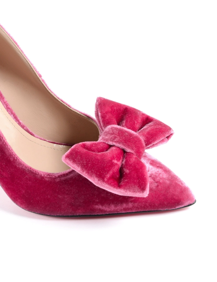 imagem de Senhoras Velvet Bow Pump - Fuxia4