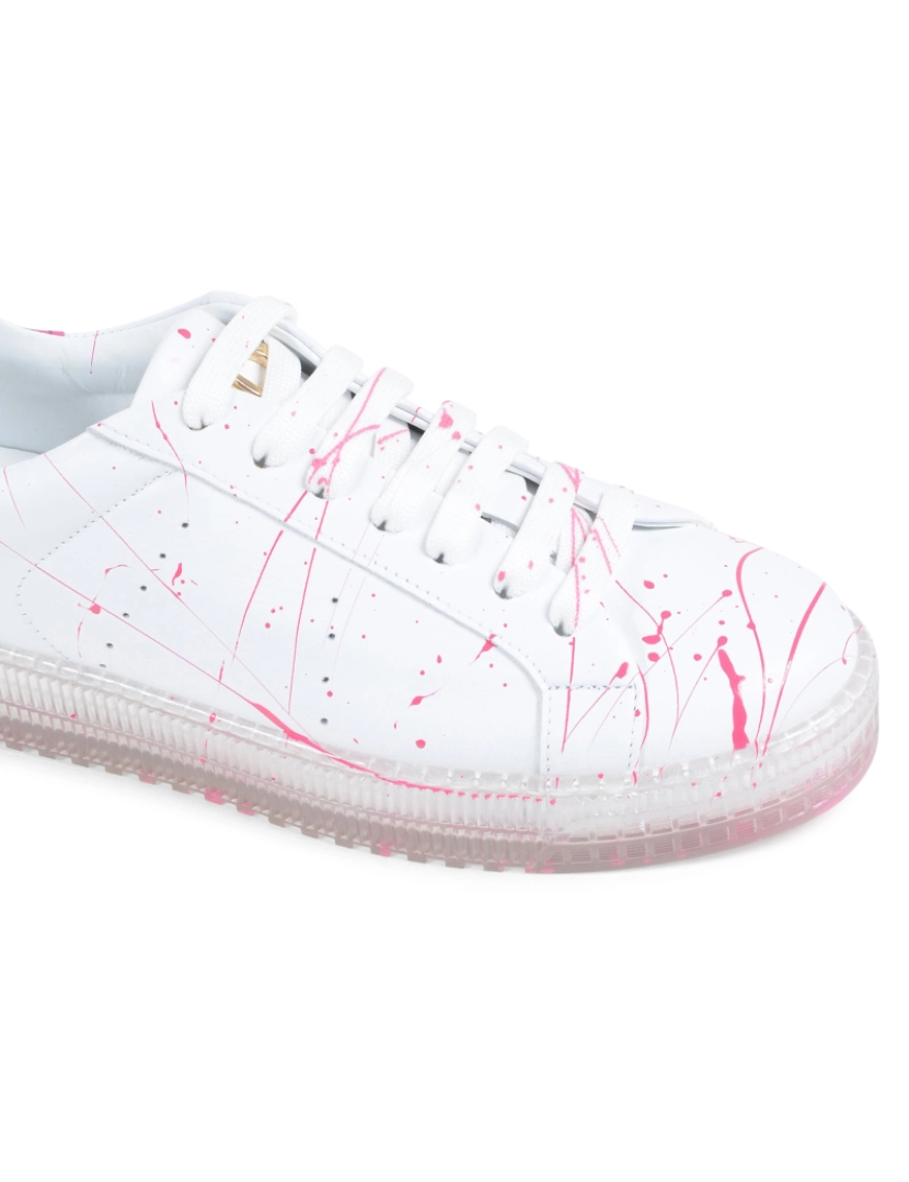 imagem de Splatter Sneaker - Fuxia Branca4