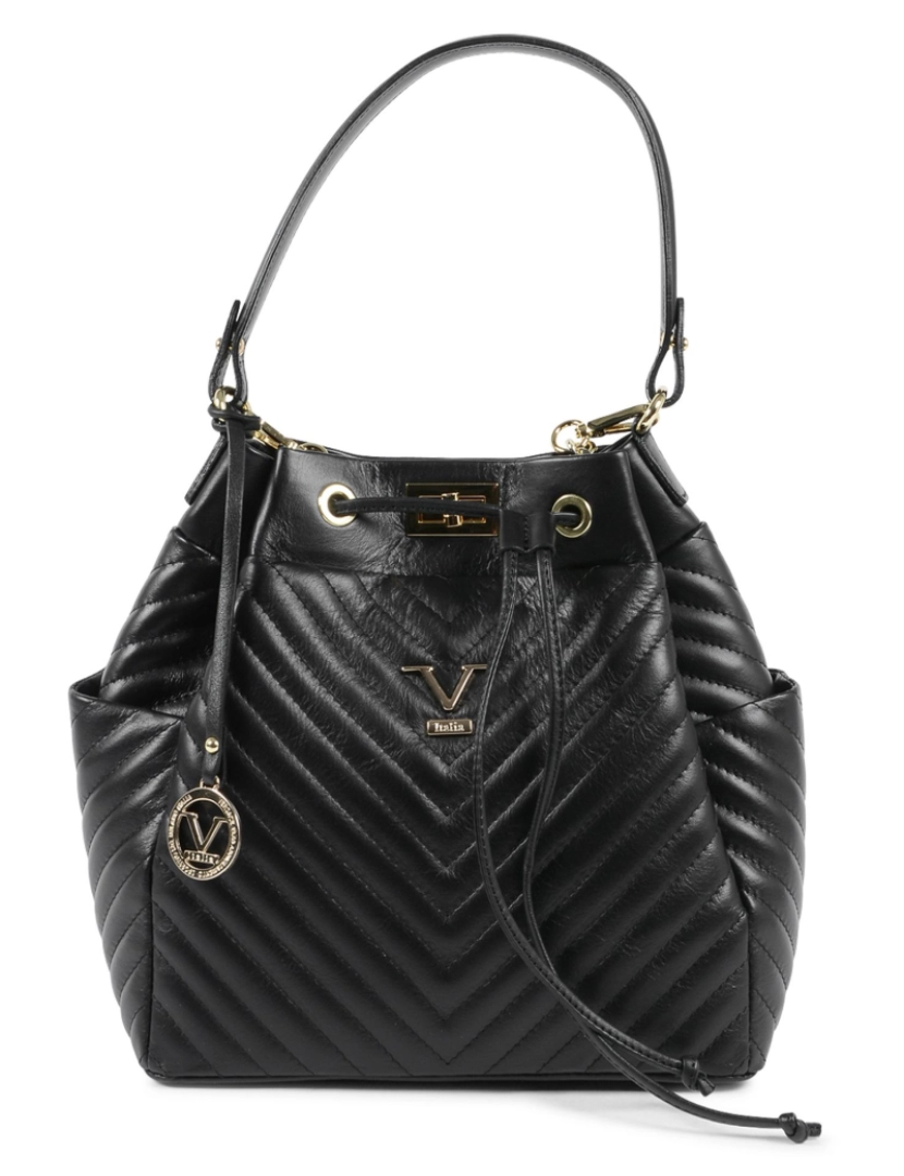 V Italia By Versace - V Italia Womens Satchel Bag Preto Bh10272 52 Sauvage Nero