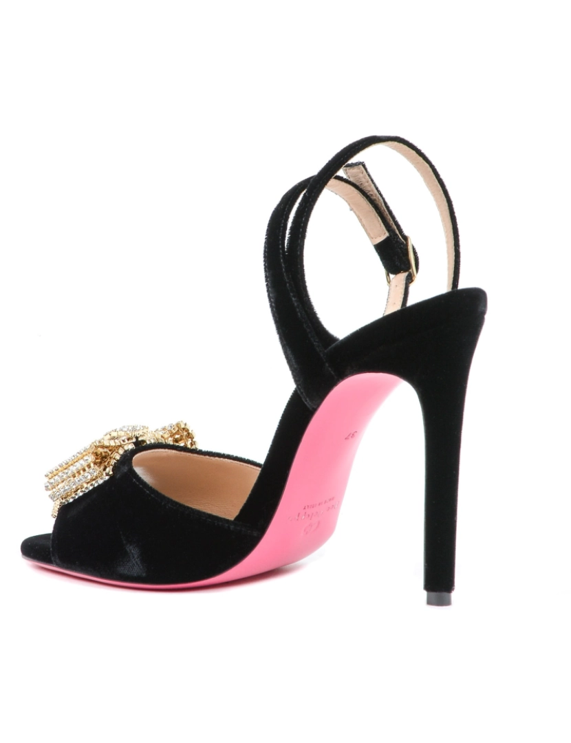 imagem de Velvet Bow Sandal Preto4