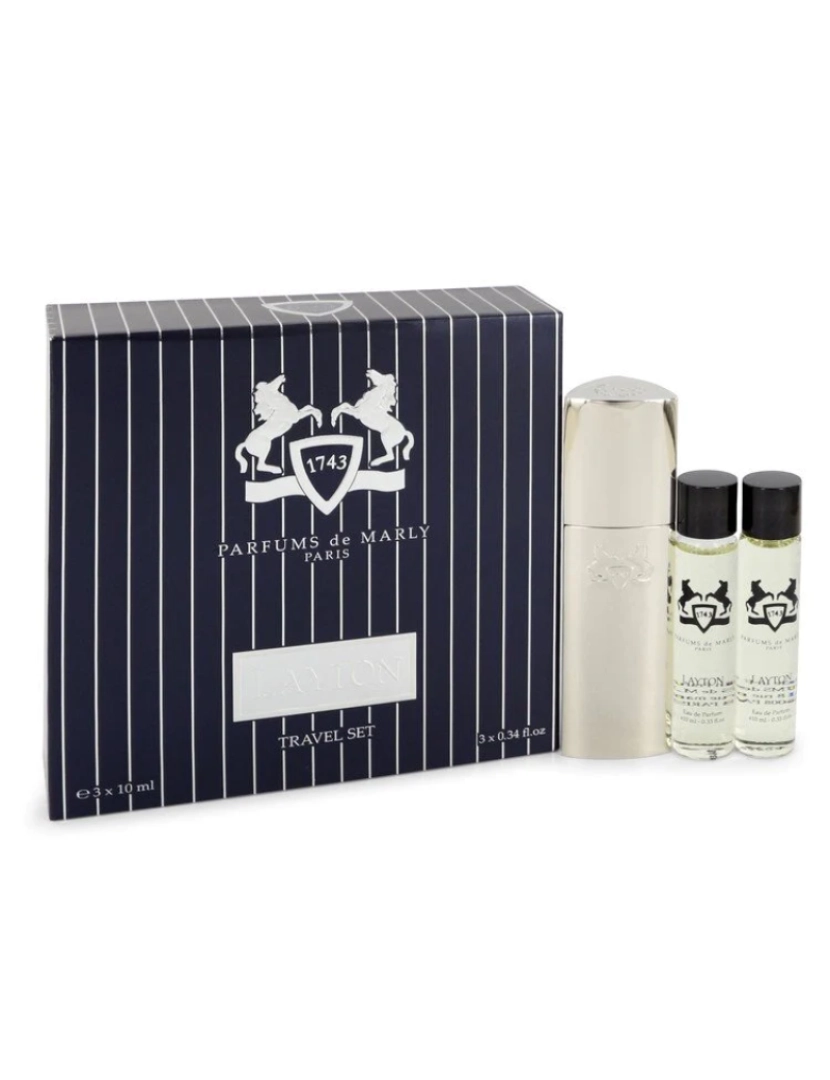 Parfums De Marly - Layton Royal Essence Por Parfums De Marly Três Eau De Parfum Sprays Travel Set 3 X .34 Oz (Men)