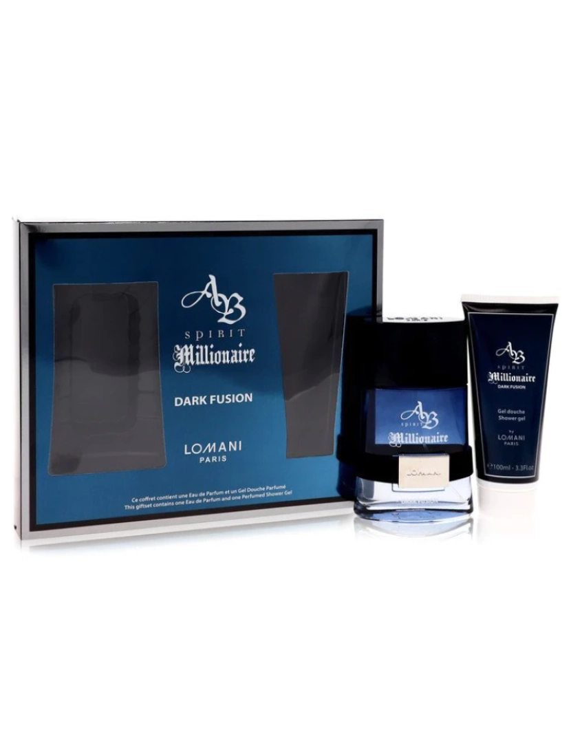 imagem de Espírito Milionário Fusão escura Por Lomani Gift Set -- 3.3 Oz Eau De Parfum Spray + 3.3 Oz Shower Gel (Men)1