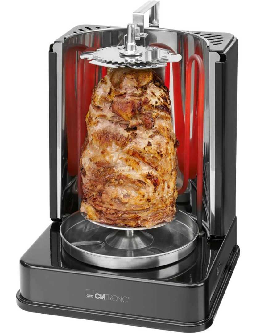 imagem de Forno Vertical Rotary Chicken Grill, Doner Kebab, Espetadas Clatronic DVG 3686, Preto2