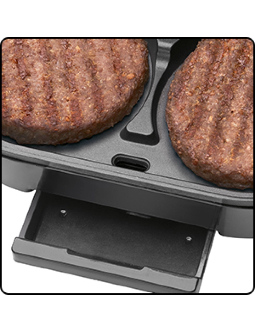 imagem de Grelhador para Burger Grill, 2 Superfícies de CozeduraAço Inoxidável Clatronic HBM 3696, Prata7