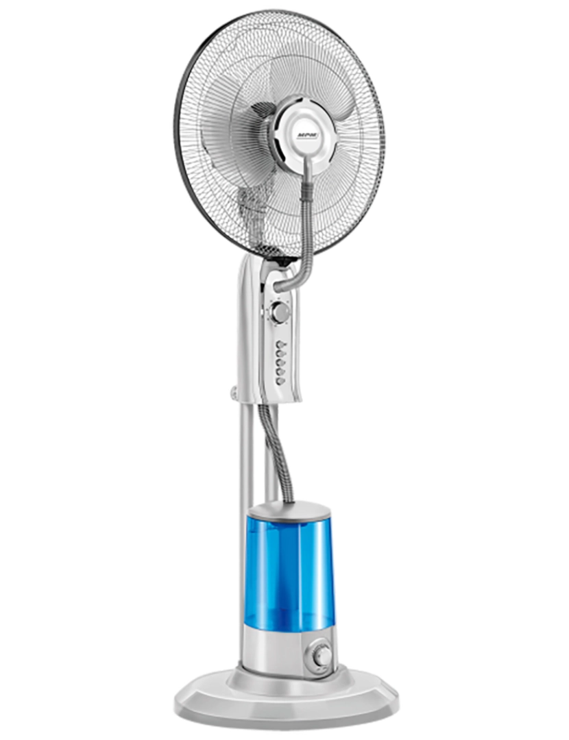 imagem de Ventilador de Pé com Névoa de Água, Oscilante, 3 Velocidades, Temporizador MPM MWP-20, Cinza1