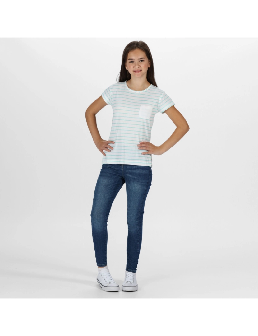 imagem de Regatta Girls Charabee Stripe T-shirt leve5