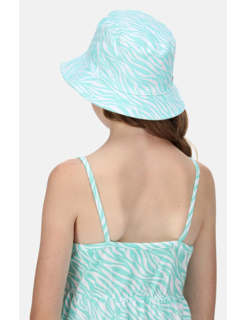 imagem de Regatta Childrens/Kids Crow Zebra Print Canvas Bucket Hat - 11-13 Años2