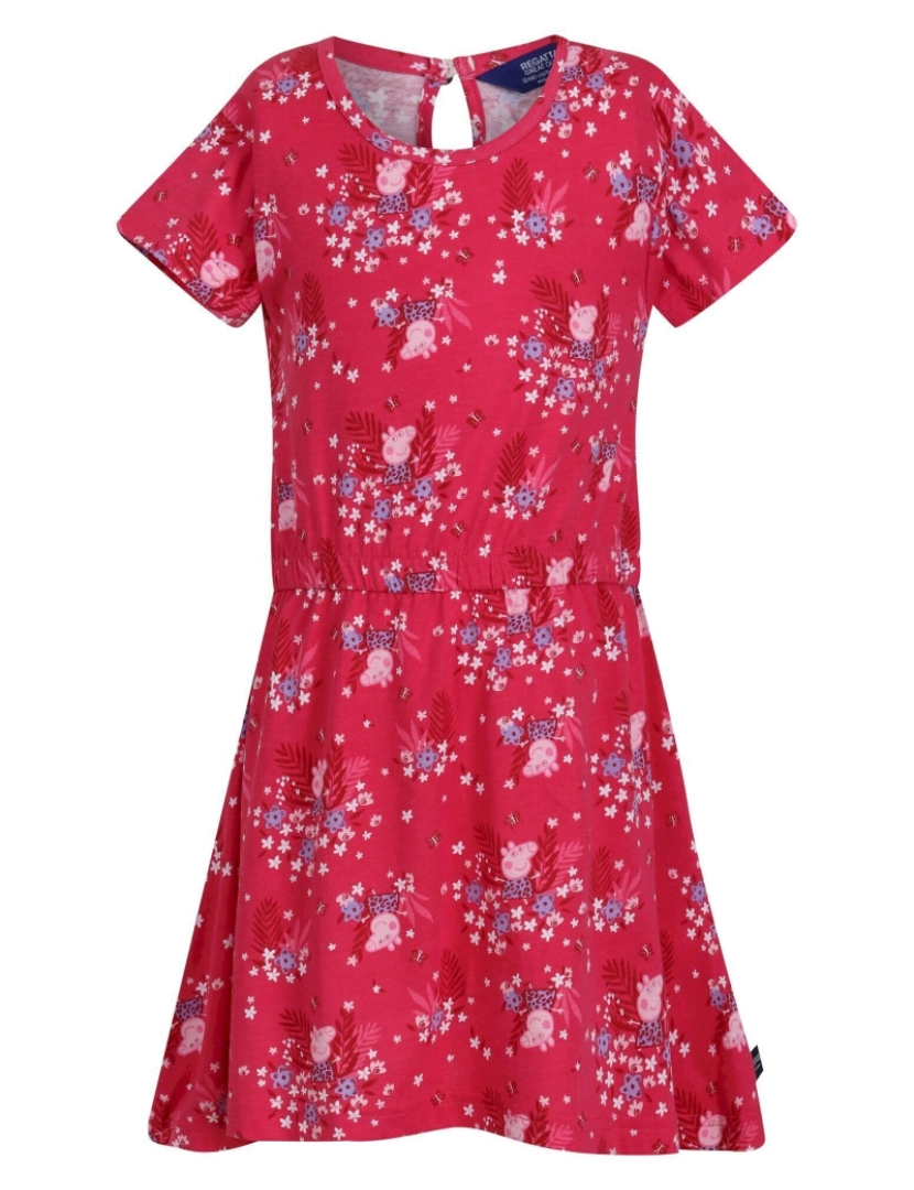 imagem de Regata Bebê meninas Peppa porco Floral Casual vestido1