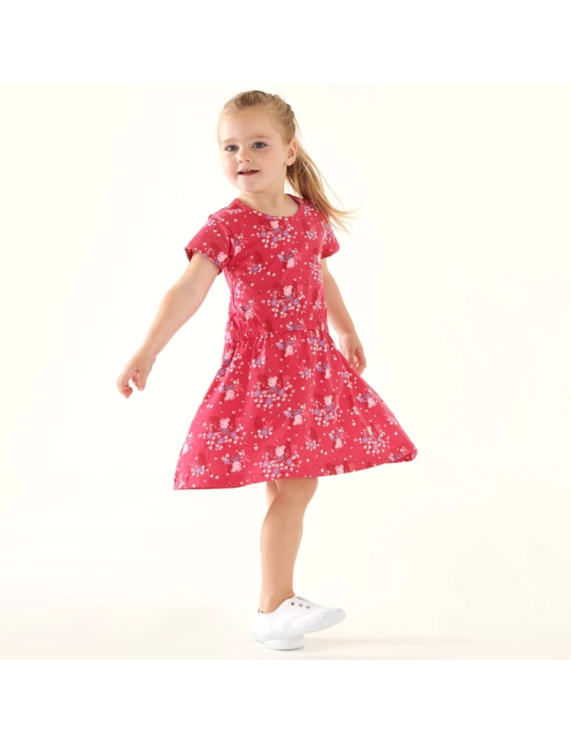 imagem de Regata Bebê meninas Peppa porco Floral Casual vestido6