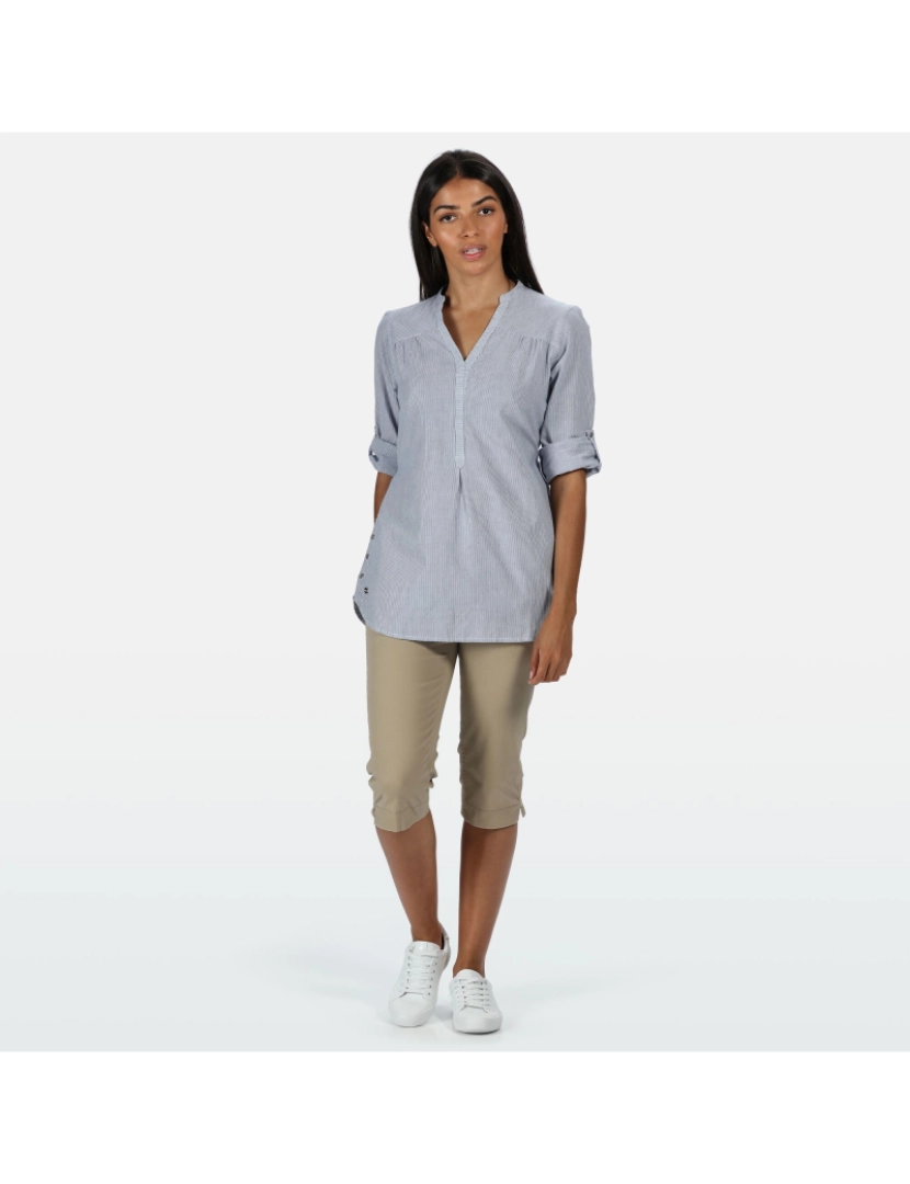 imagem de Regatta Womens/Ladies Maelie longo comprimento meio botão Camisa3