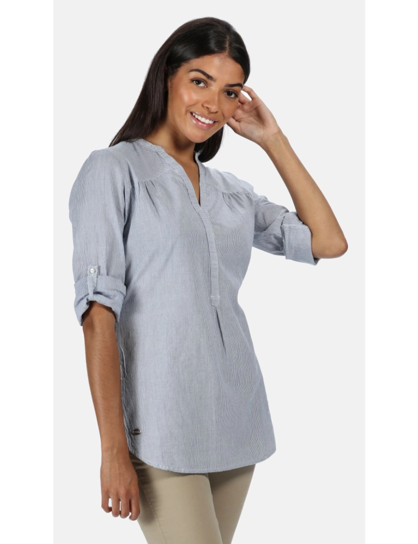 imagem de Regatta Womens/Ladies Maelie longo comprimento meio botão Camisa5