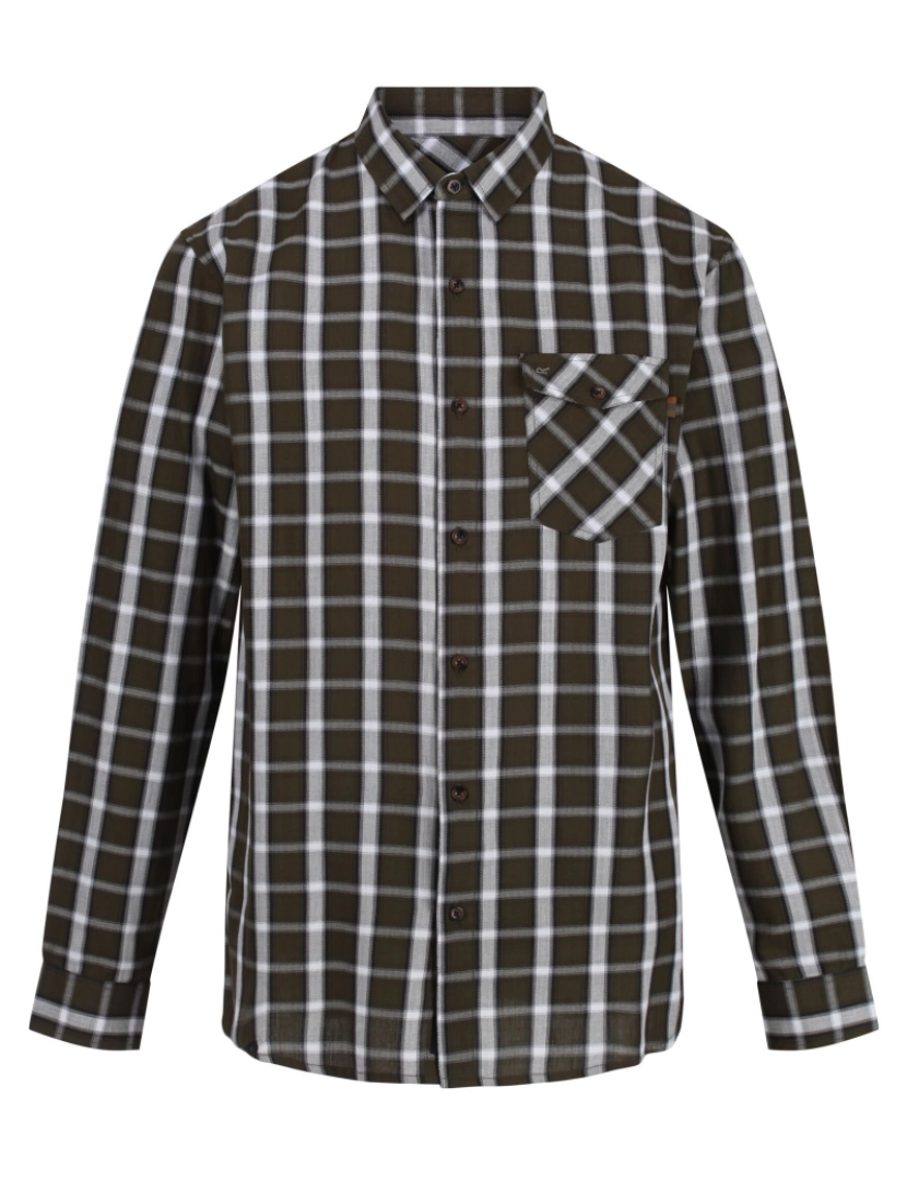 imagem de Regatta Mens clássico Checked Long-Sleeved Casual camisa1