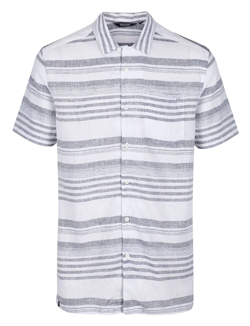 imagem de Regatta Mens Mahlon listrado camisa de manga curta1