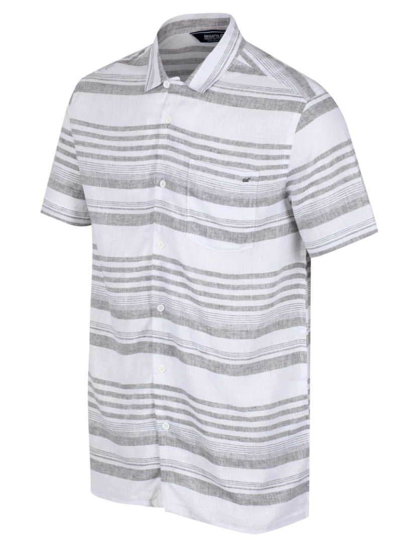 imagem de Regatta Mens Mahlon listrado camisa de manga curta3