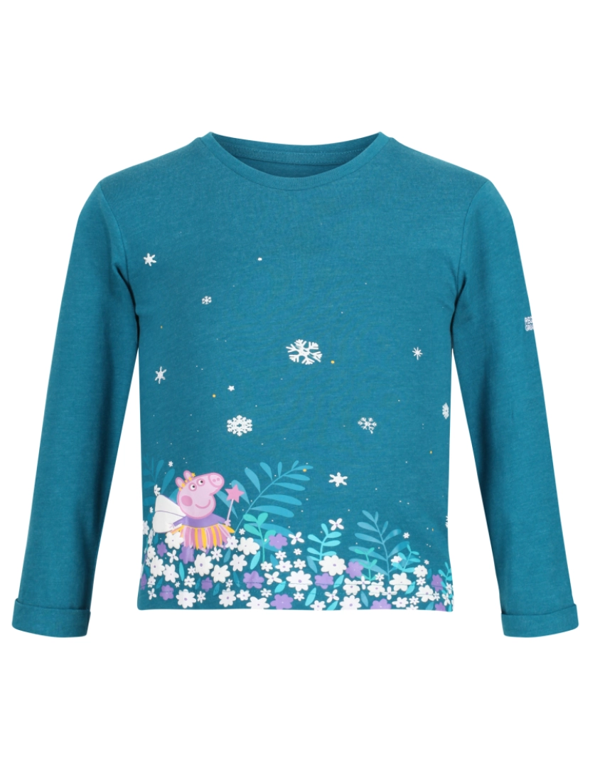 imagem de Regatta Crianças/Kids Peppa Pig Floral T-Shirt Long-Sleeved1